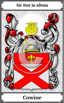 Cowine Family Crest Download (JPG) Book Plated - 600 DPI