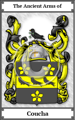 Coucha Family Crest Download (JPG) Book Plated - 600 DPI