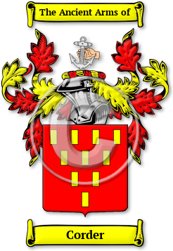 Corder Family Crest Download (jpg) Legacy Series - 150 DPI
