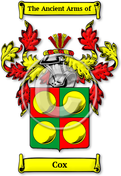 Cox Family Crest Download (jpg) Legacy Series - 150 DPI