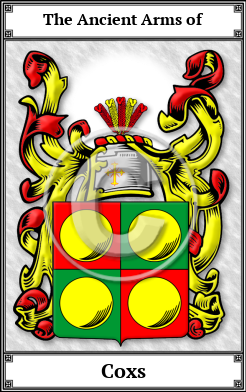 Coxs Family Crest Download (JPG)  Book Plated - 150 DPI