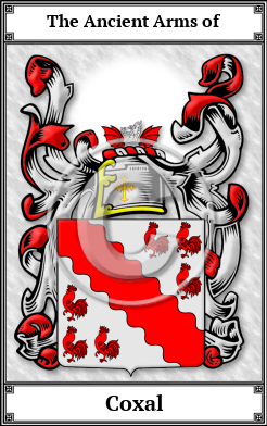 Coxal Family Crest Download (JPG)  Book Plated - 150 DPI