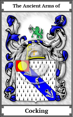 Cocking Family Crest Download (JPG)  Book Plated - 150 DPI