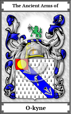 O-kyne Family Crest Download (JPG)  Book Plated - 150 DPI