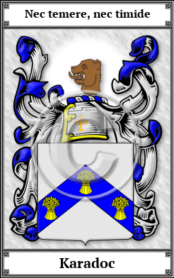 Karadoc Family Crest Download (JPG)  Book Plated - 150 DPI
