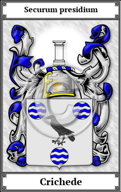 Crichede Family Crest Download (JPG)  Book Plated - 150 DPI