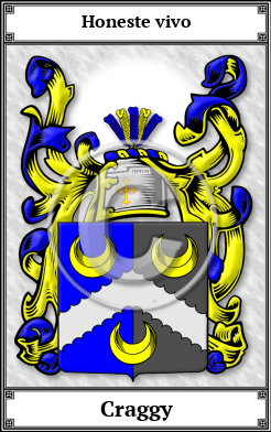 Craggy Family Crest Download (JPG) Book Plated - 600 DPI