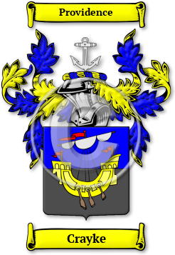 Crayke Family Crest Download (jpg) Legacy Series - 150 DPI
