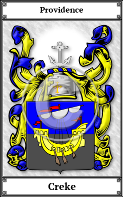 Creke Family Crest Download (JPG)  Book Plated - 150 DPI