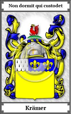 Krämer Family Crest Download (JPG) Book Plated - 600 DPI