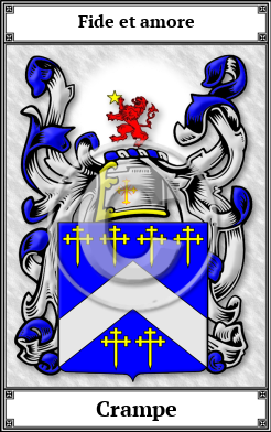 Crampe Family Crest Download (JPG)  Book Plated - 150 DPI
