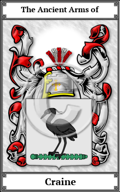 Craine Family Crest Download (JPG)  Book Plated - 150 DPI