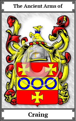 Craing Family Crest Download (JPG)  Book Plated - 150 DPI