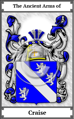 Craise Family Crest Download (JPG)  Book Plated - 150 DPI