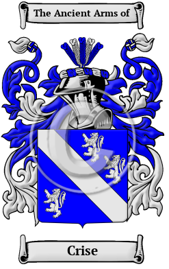 Crise Family Crest Download (JPG) Heritage Series - 600 DPI