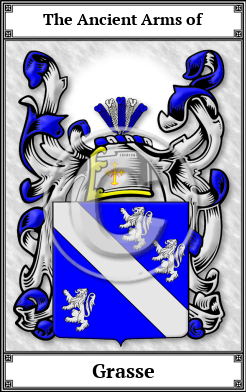 Grasse Family Crest Download (JPG)  Book Plated - 150 DPI