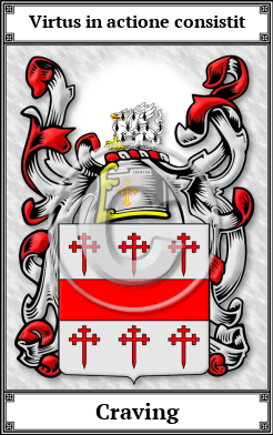 Craving Family Crest Download (JPG)  Book Plated - 150 DPI