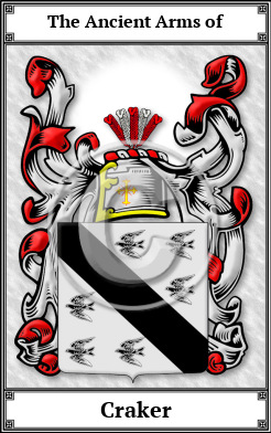 Craker Family Crest Download (JPG) Book Plated - 600 DPI