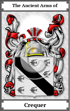 Crequer Family Crest Download (JPG) Book Plated - 600 DPI