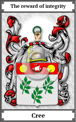 Cree Family Crest Download (JPG)  Book Plated - 150 DPI