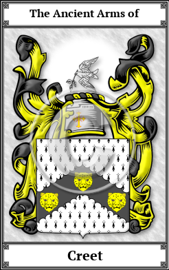 Creet Family Crest Download (JPG)  Book Plated - 150 DPI