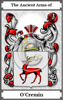 O'Cremin Family Crest Download (JPG)  Book Plated - 150 DPI
