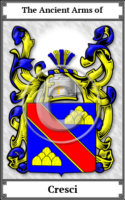 Cresci Family Crest Download (JPG)  Book Plated - 150 DPI