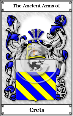 Crets Family Crest Download (JPG)  Book Plated - 150 DPI