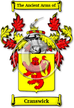 Cranswick Family Crest Download (jpg) Legacy Series - 150 DPI