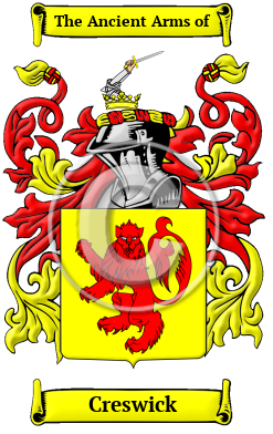Creswick Family Crest/Coat of Arms