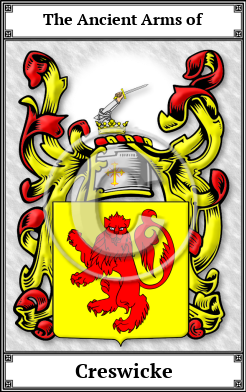 Creswicke Family Crest Download (JPG) Book Plated - 600 DPI