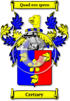 Cretney Family Crest Download (jpg) Legacy Series - 150 DPI