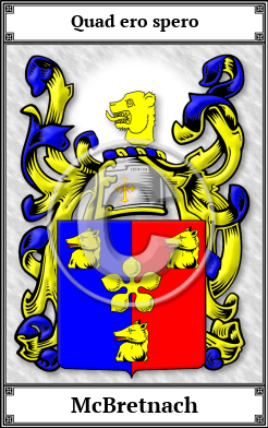 McBretnach Family Crest Download (JPG) Book Plated - 600 DPI