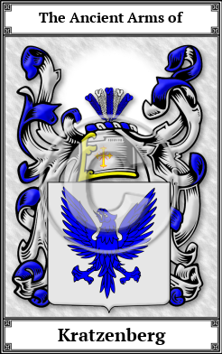 Kratzenberg Family Crest Download (JPG) Book Plated - 600 DPI