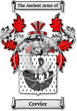 Crevier Family Crest Download (jpg) Legacy Series - 150 DPI