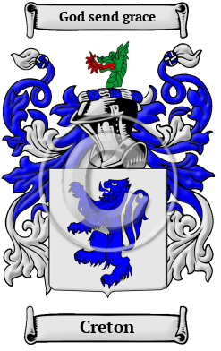 Creton Family Crest/Coat of Arms