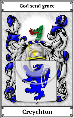 Creychton Family Crest Download (JPG) Book Plated - 600 DPI
