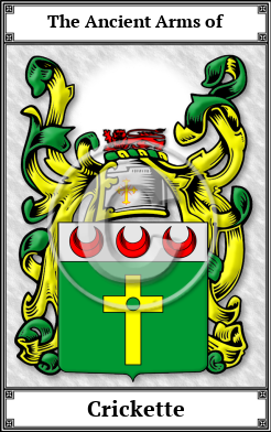 Crickette Family Crest Download (JPG) Book Plated - 600 DPI