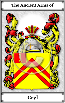 Cryl Family Crest Download (JPG)  Book Plated - 150 DPI