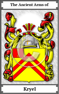 Kryel Family Crest Download (JPG) Book Plated - 600 DPI