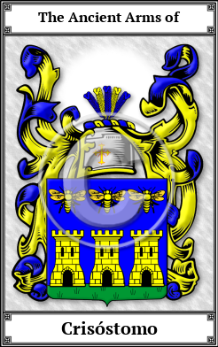 Crisóstomo Family Crest Download (JPG) Book Plated - 600 DPI