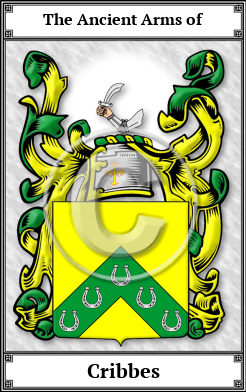 Cribbes Family Crest Download (JPG)  Book Plated - 150 DPI