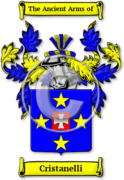 Cristanelli Family Crest Download (jpg) Legacy Series - 150 DPI