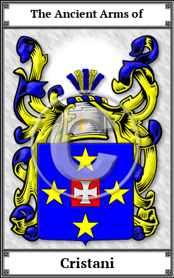 Cristani Family Crest Download (JPG)  Book Plated - 150 DPI