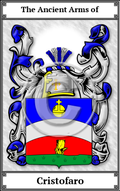 Cristofaro Family Crest Download (JPG)  Book Plated - 150 DPI