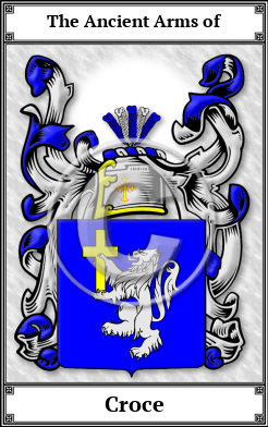 Croce Family Crest Download (JPG)  Book Plated - 150 DPI