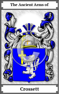 Crossett Family Crest Download (JPG)  Book Plated - 150 DPI