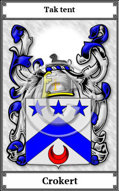 Crokert Family Crest Download (JPG)  Book Plated - 150 DPI
