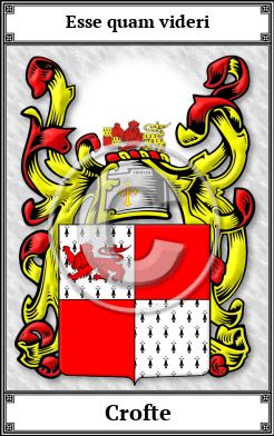Crofte Family Crest Download (JPG)  Book Plated - 150 DPI