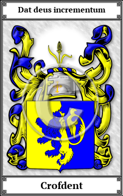 Crofdent Family Crest Download (JPG) Book Plated - 600 DPI